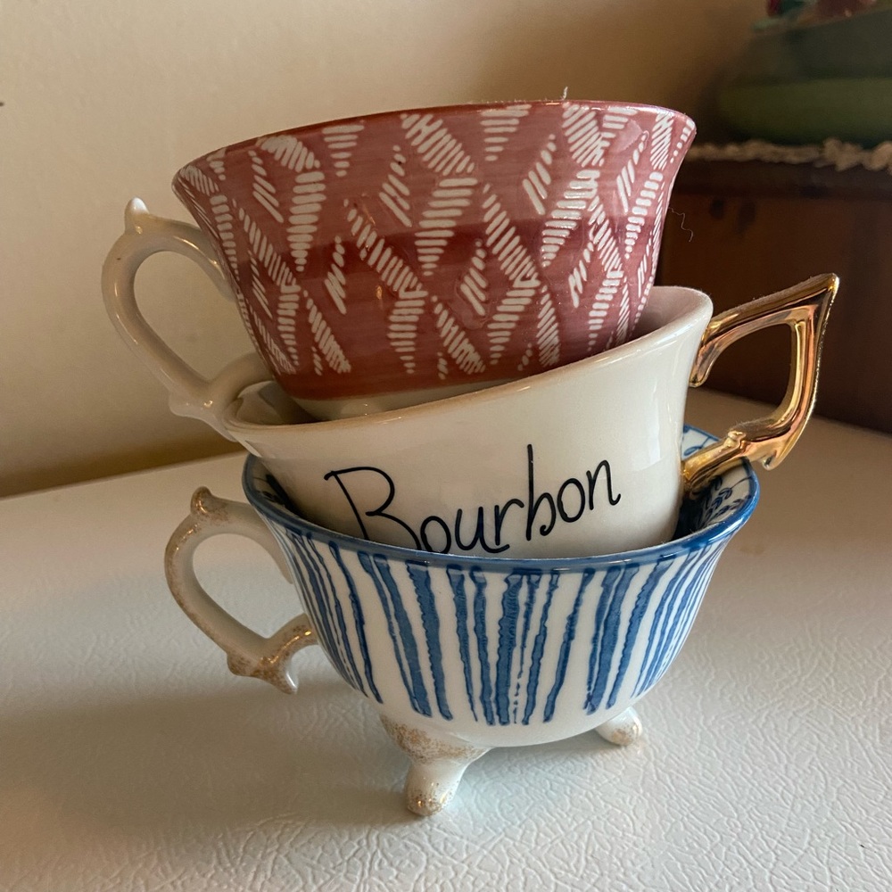 Set of Three Decorative Teacups